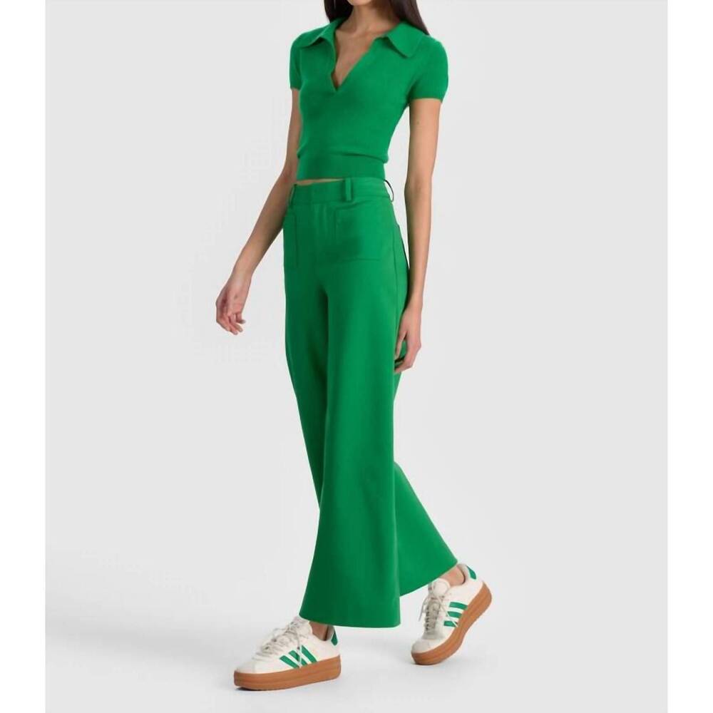 NEW ALICE + OLIVIA zoe ankle trouser in green - Picture 4 of 7